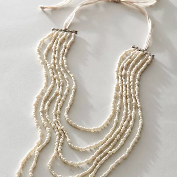 Free People Jewelry - Free People NWT Milos Layered Necklace ~ White